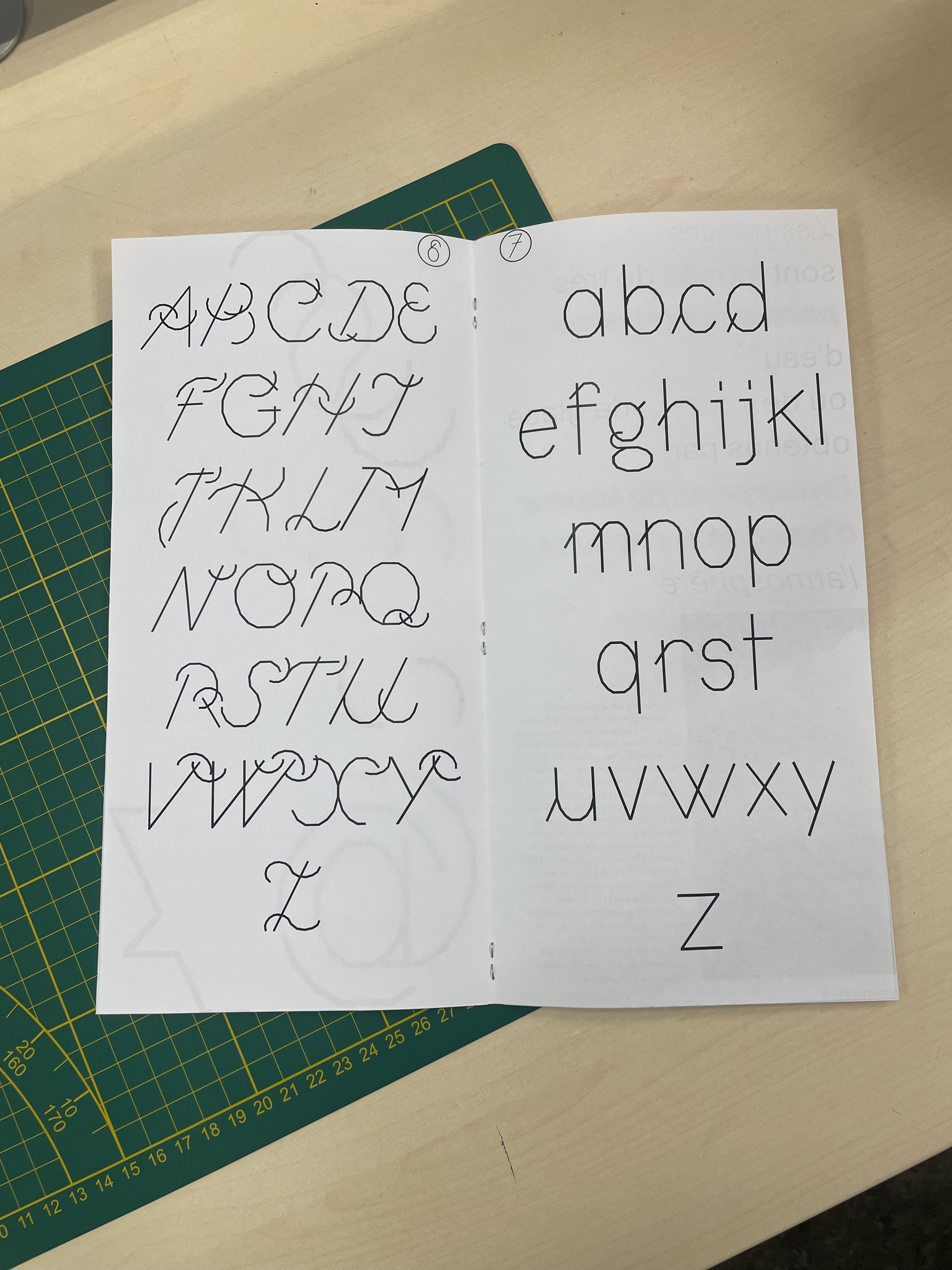 Specimens typographiques imprimés issus des ateliers web-to-print