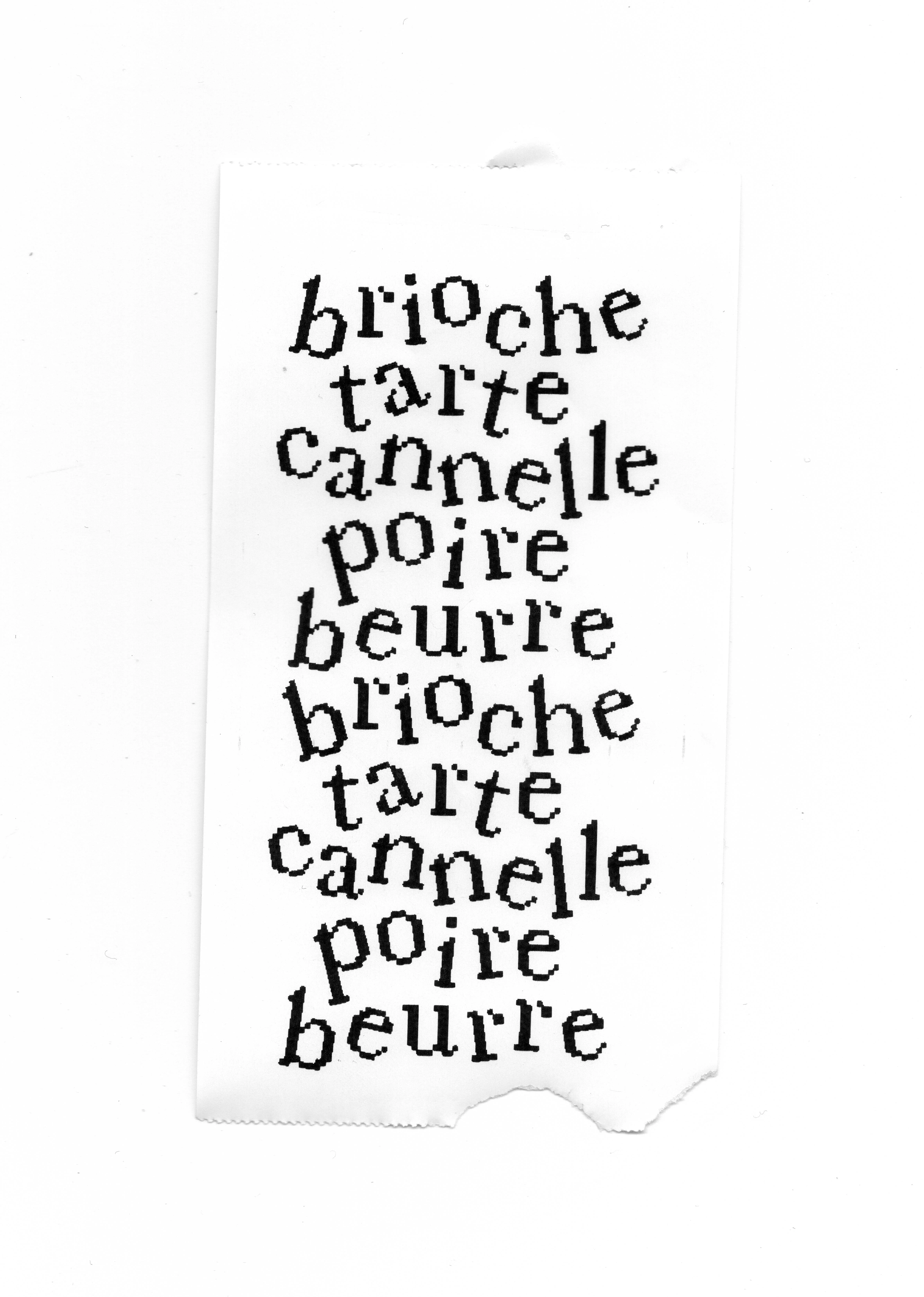 Test d'impression de la typo avec l'imprimante thermique